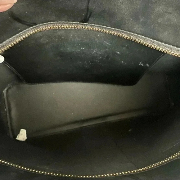 Tory Burch T Monogram Small Coated Canvas Tote In Black/gold - Picture 5 of 7